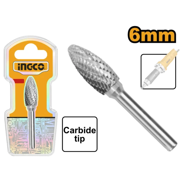 FRESA ROTATIVA FORMA DE FLAMA 6MM