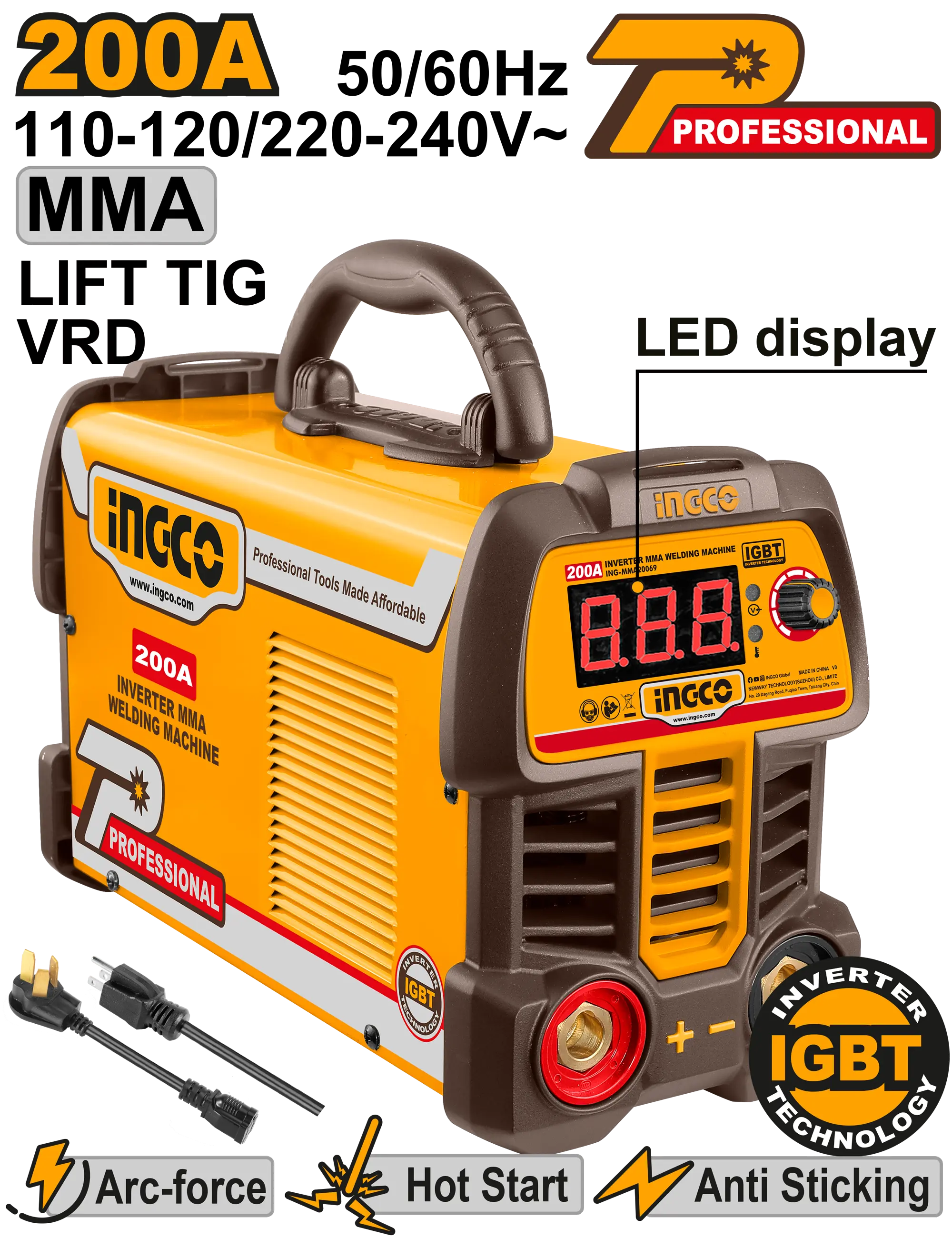 SOLDADORA INVERTER MMA/TIG LIFT - VRD 200A