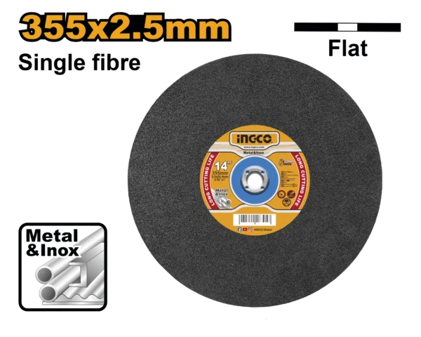 DISCO CORTE METAL 355MM(14")X2.5MM(3/32")X25.4MM(1")