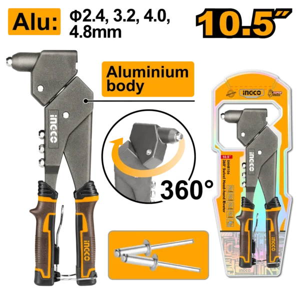 REMACHADORA DE MANO 10.5" 360 GRADOS