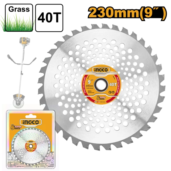 DISCO DE SIERRA 9″ PARA CORTADORA DE HIERBA 45CC INGCO