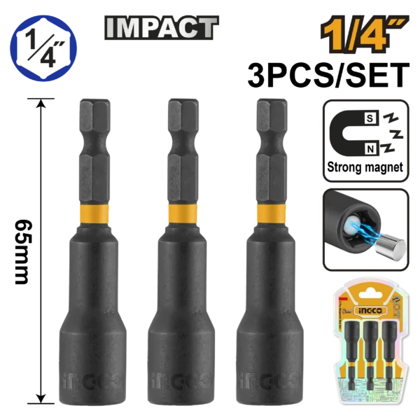 COPAS MAGNETICAS 3PCS 1/4"