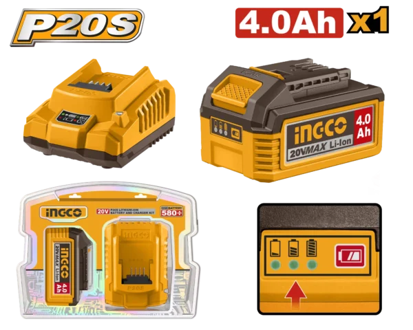 JUEGO DE BATERIA Y CARGADOR 20V 4,0AH