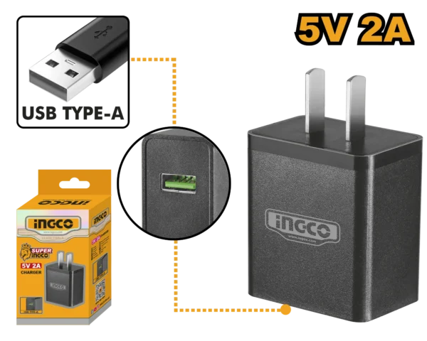 CARGADOR DE BATERIA 5V 2AM INGCO