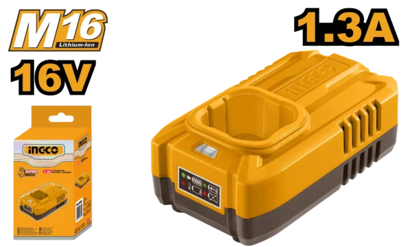 CARGADOR  DE BATERIA 16V 1.3A INGCO