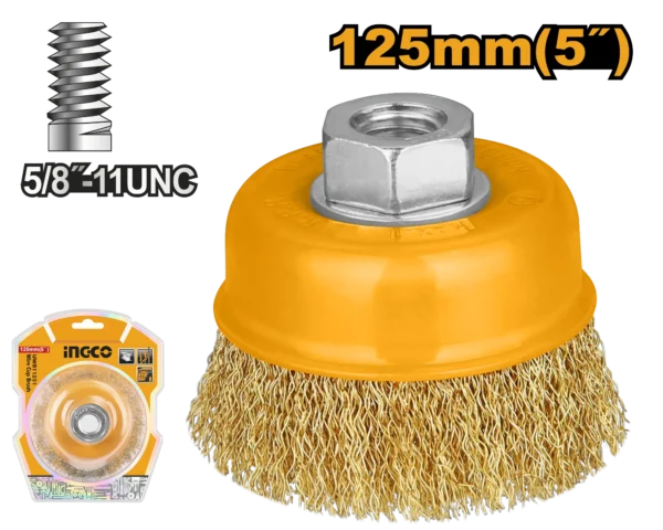 GRATA COPA RIZADA 5" X 5/8"