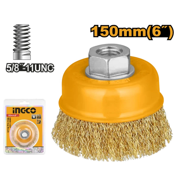 GRATA COPA RIZADA 6" X 5/8