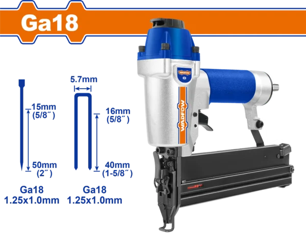 PISTOLA 2 EN 1 DE CLAVOS Y GRAPAS 15-50MM WADFOW