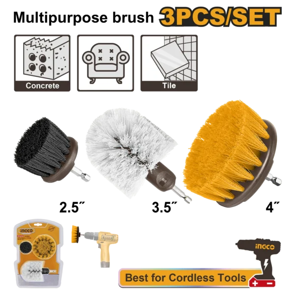 JUEGO DE CEPILLOS 3 PCS