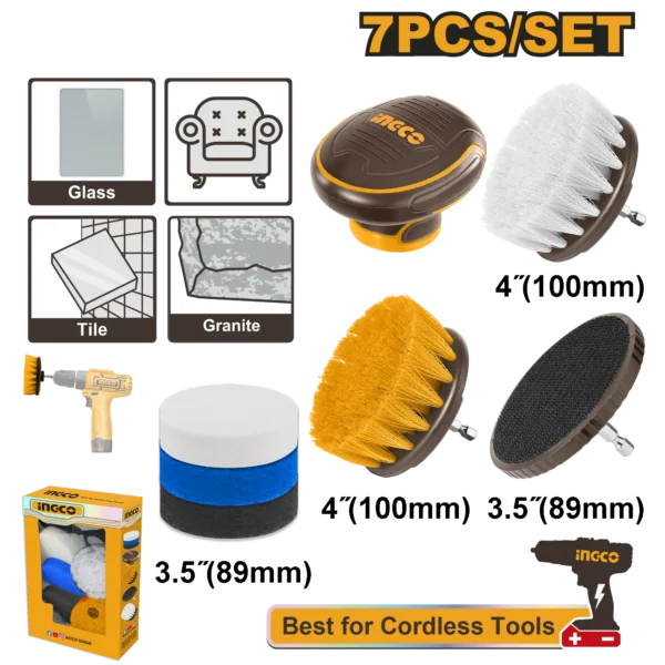 JUEGO DE CEPILLOS 7 PCS