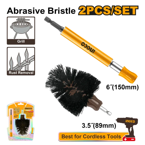 CEPILLO DE CERDAS ABRASIVAS CON EXTENSIÓN
