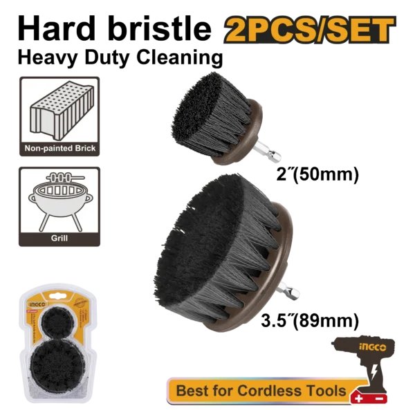 JUEGO DE CEPILLOS CERDAS DURAS 2 PCS