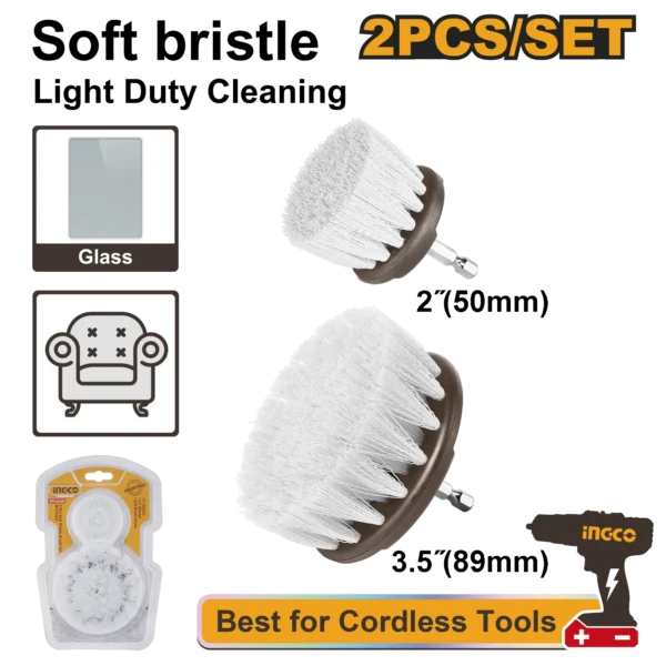 JUEGO DE CEPILLOS CERDAS SUAVES 2 PCS