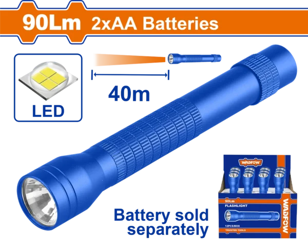LINTERNA D/MANO 90LUM/DIST40M LARGA