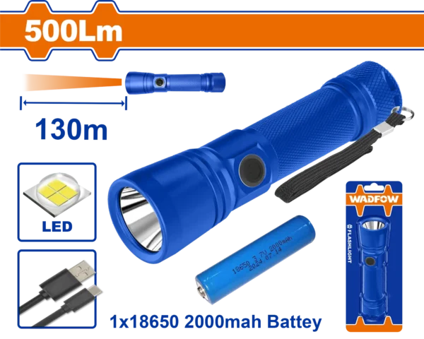 LINTERNA D/MANO 500LUM/DIST130M