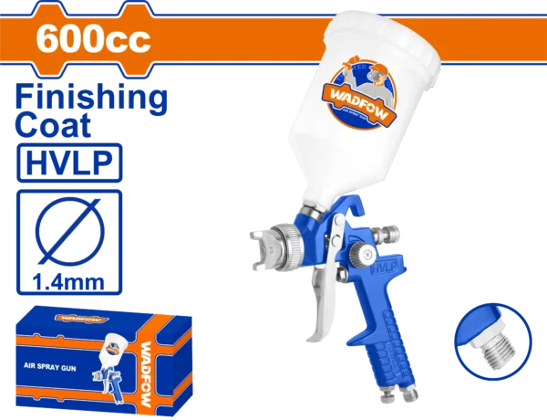 SOPLETE DE PINTURA 600CC 1,4MM VASO PLASTICO WADFOW