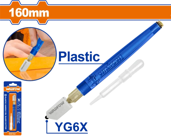 CORTADOR DE VIDRIO PLASTICO ACEITE 165MM 1PCS