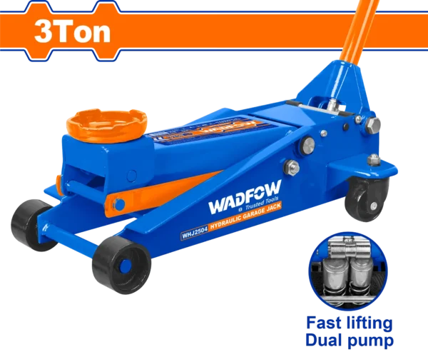 GATA HIDRAULICA T/LAGARTO 3T PLATO GIRATORIO MAX ELEVACION 52CM -WADFOW