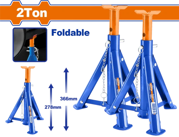 SOPORTE-EMBANQUES PLEGABLE DE GATA 2TON-PAR WADFOW
