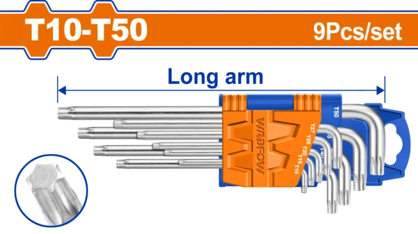 JUEGO LLAVE TORX 9PCS (M)