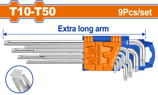 JUEGO LLAVE TORX 9PCS (L)