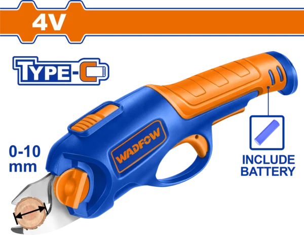 TIJERA DE PODAR INALAMBRICA 10MM 4V WADFOW