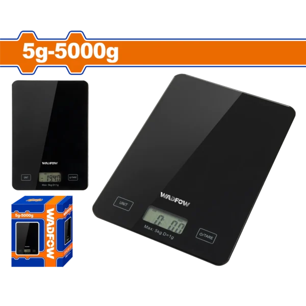 BALANZA DE COCINA DE 5G-5KG VIDRIO TEMPLADO