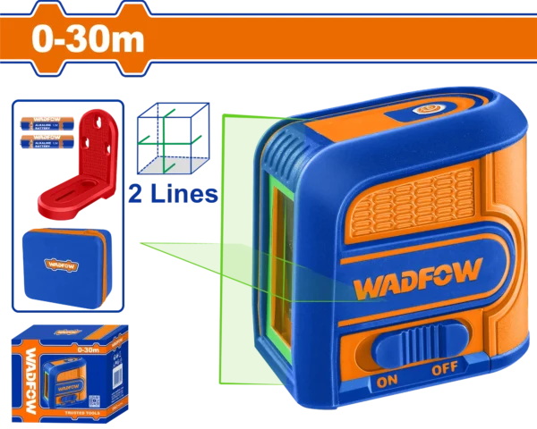 LASER DE LINEA AUTONIVELANTE LUZ VERDE 2 LINEAS 30M