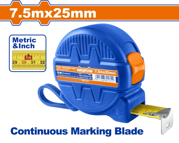 FLEXOMETRO DE 7,5MX25MM PLASTICO WADFOW