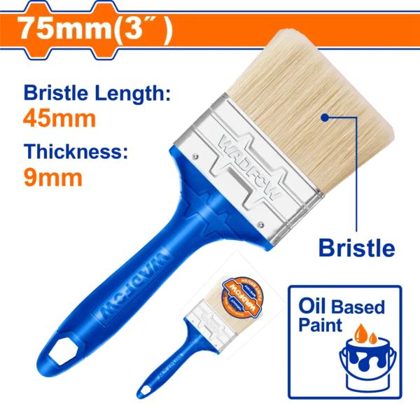 BROCHA PARA PINTURA DE 3" (75 MM) MANGO PLASTICO
