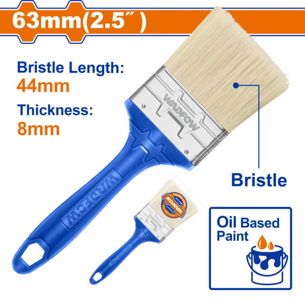 BROCHA PARA PINTURA DE 2.5" (63 MM) MANGO PLASTICO