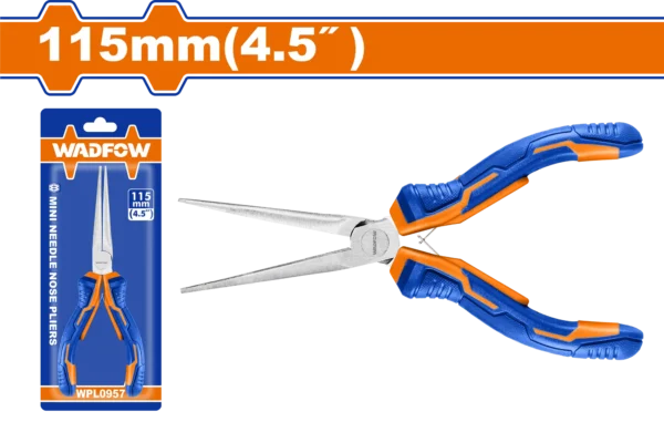 PINZA PUNTA AGUJA FINA 4,5"" SIN CORTE