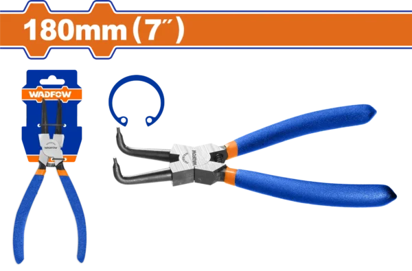 PINZA CIRCLIP CABEZA DOBLADA 7" (CIERRE INTERNO) P/SEGUROS 180MM WADFOW