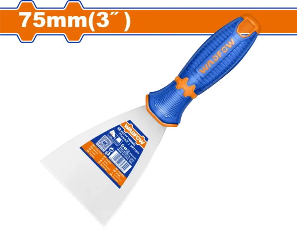 ESPATULA ACERO INOXIDABLE MANGO PLAS,BICOLOR 3"X75MM