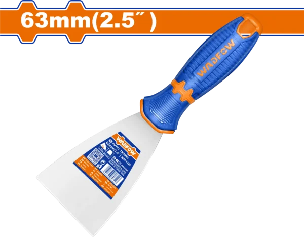 ESPATULA ACERO INOXIDABLE MANGO PLAS,BICOLOR 2.1/2"X63MM