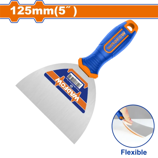 ESPATULA ACERO INOXIDABLE MANGO PLAS,BICOLOR 5"X125MM