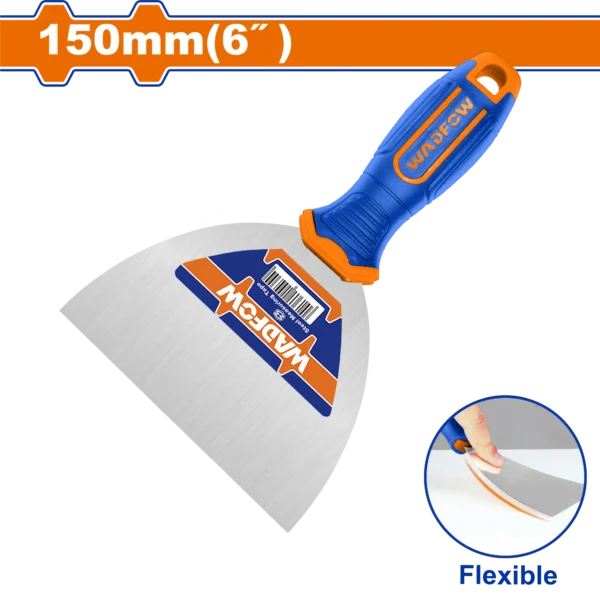 ESPATULA ACERO INOXIDABLE MANGO PLAS,BICOLOR 6"X150MM WADFOW.