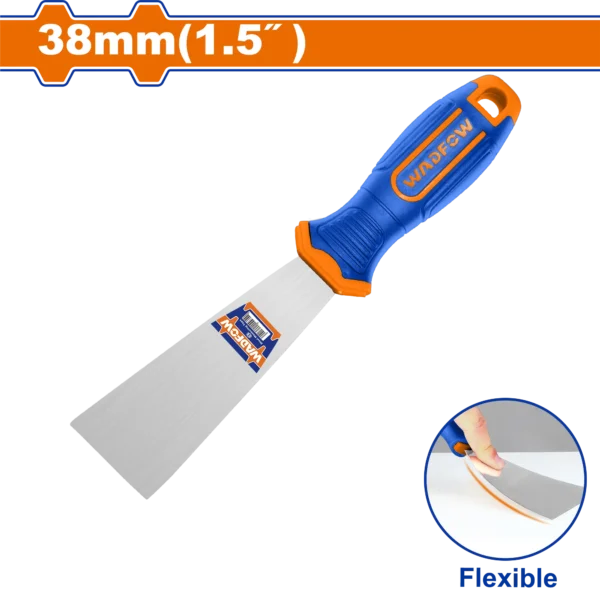 ESPATULA ACERO INOXIDABLE MANGO PLAS,BICOLOR 1.5"X38MM