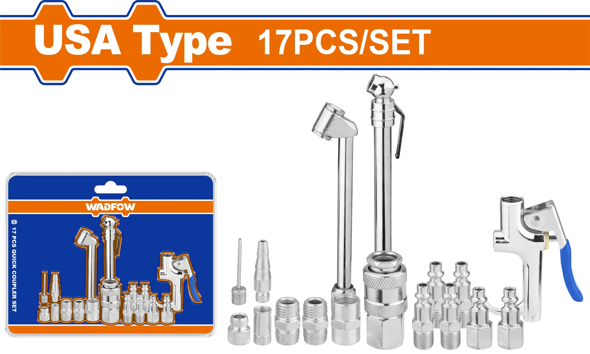 JUEGO DE PISTOLA DE AIRE 17PCS WADFOW