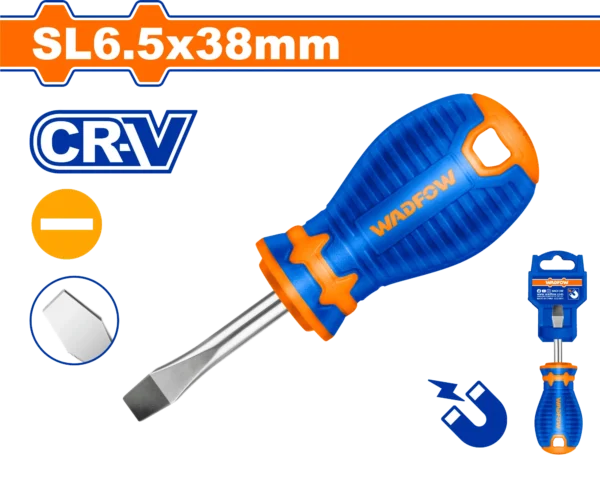 DESTORNILLADOR PLANO 1/4" X 1.5" TOROMBOLO BICOLOR FUNDA