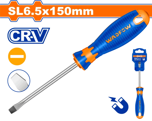 DESTORNILLADOR PLANO 1/4" X 6" BICOLOR FUNDA