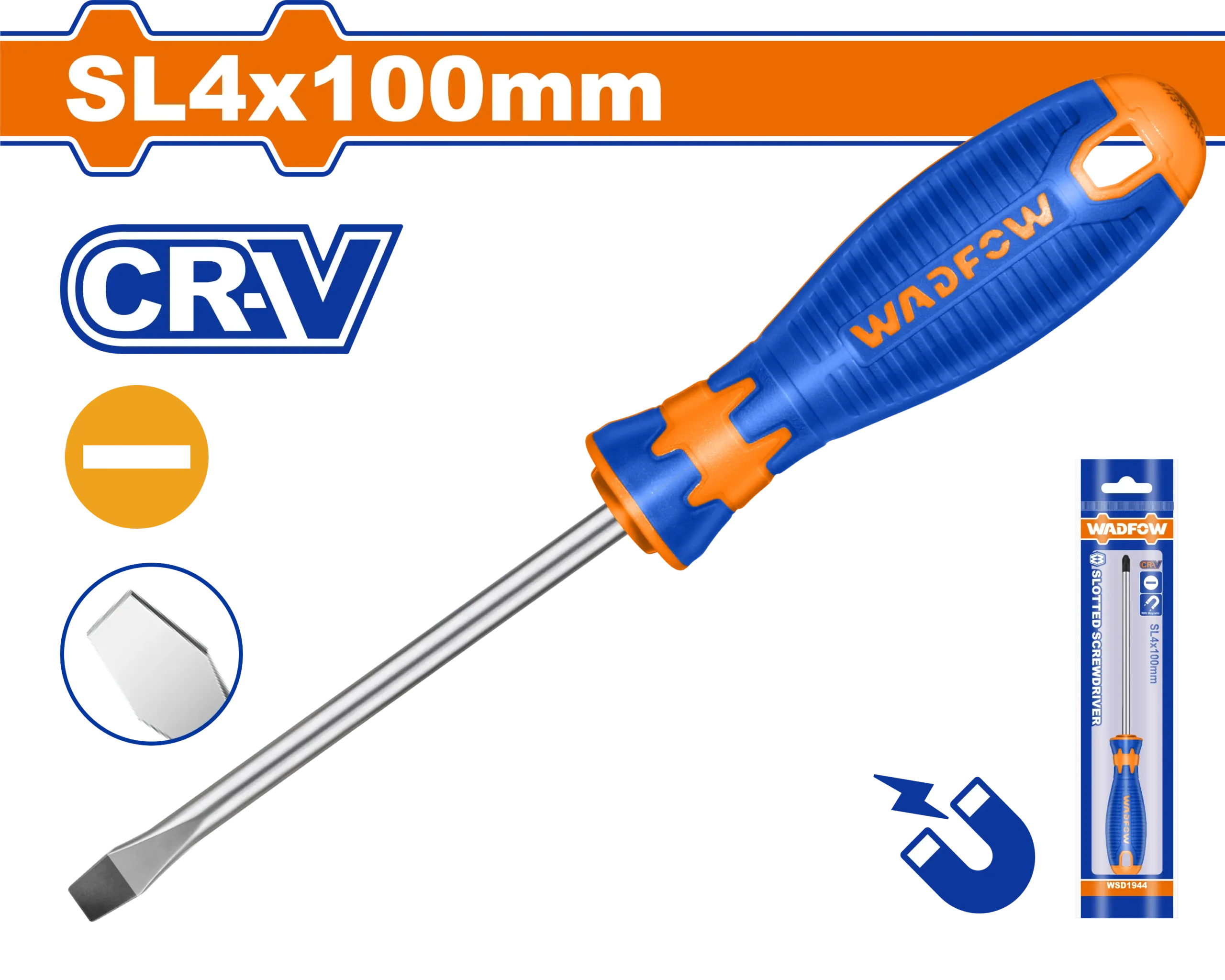 DESTORNILLADOR PLANO 1/8"" X 4" BICOLOR FUNDA