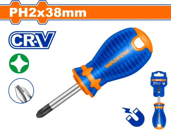 DESTORNILLADOR ESTRELLA 1/4" X 1.1/2" TOROMBOLO BICOLOR FUNDA PH2