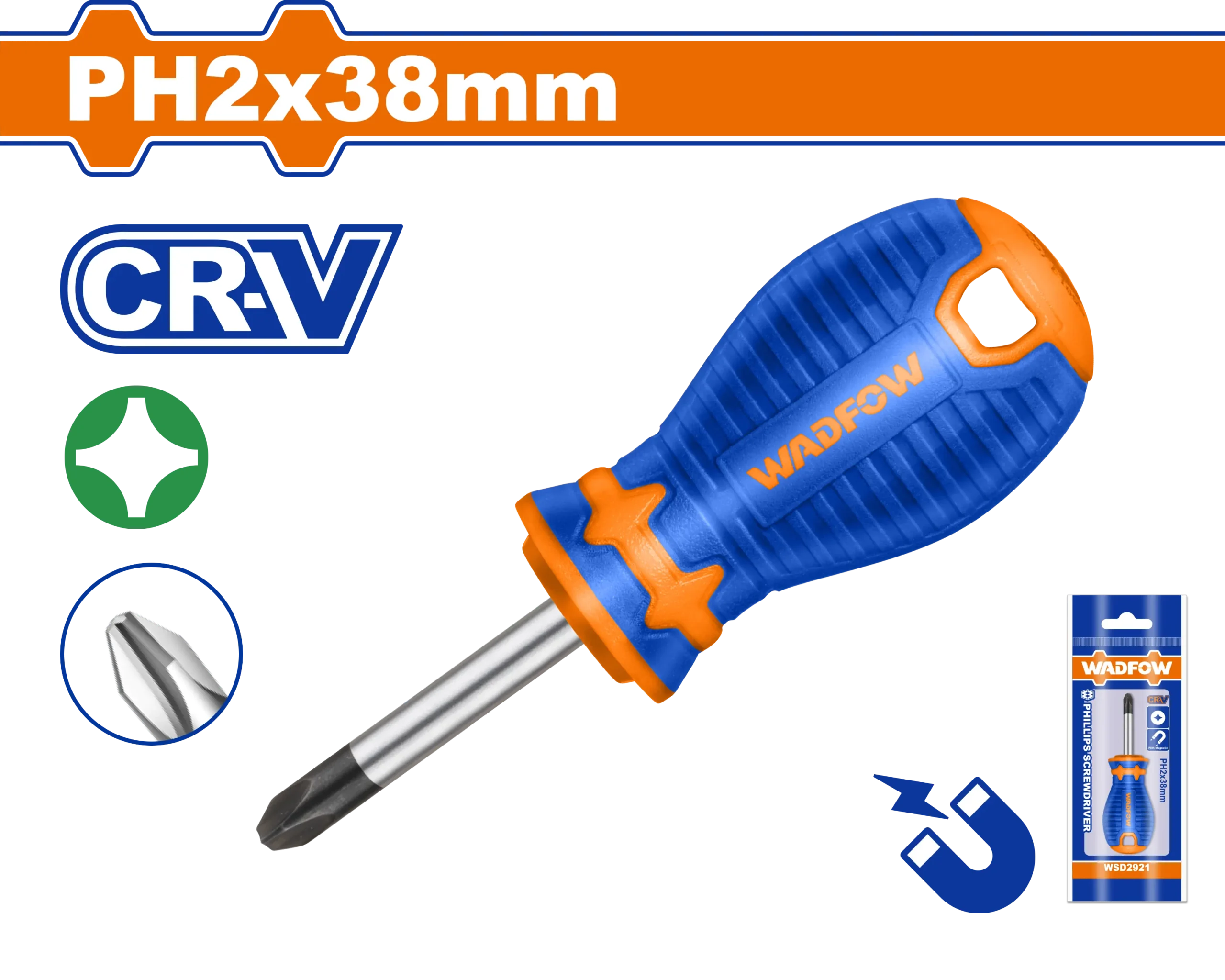 DESTORNILLADOR ESTRELLA 1/4" X 1.1/2" BICOLOR PH2 FUNDA TOROMBOLO