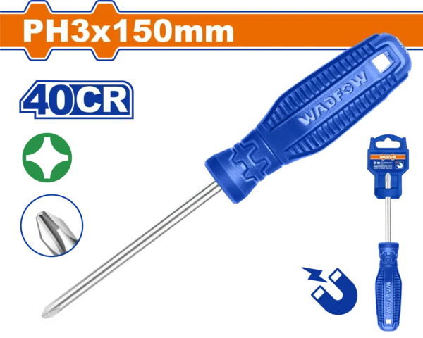 DESTORNILLADOR ESTRELLA 5/16" X 6" AZUL BLISTER PH3