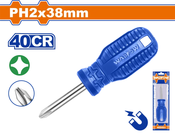DESTORNILLADOR ESTRELLA 1/4" X 1.1/2" PH2 AZUL FUNDA TOROMBOLO
