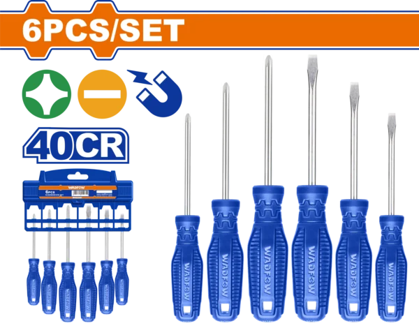 JUEGO DE DESTORNILLADORES DE 6 PIEZAS