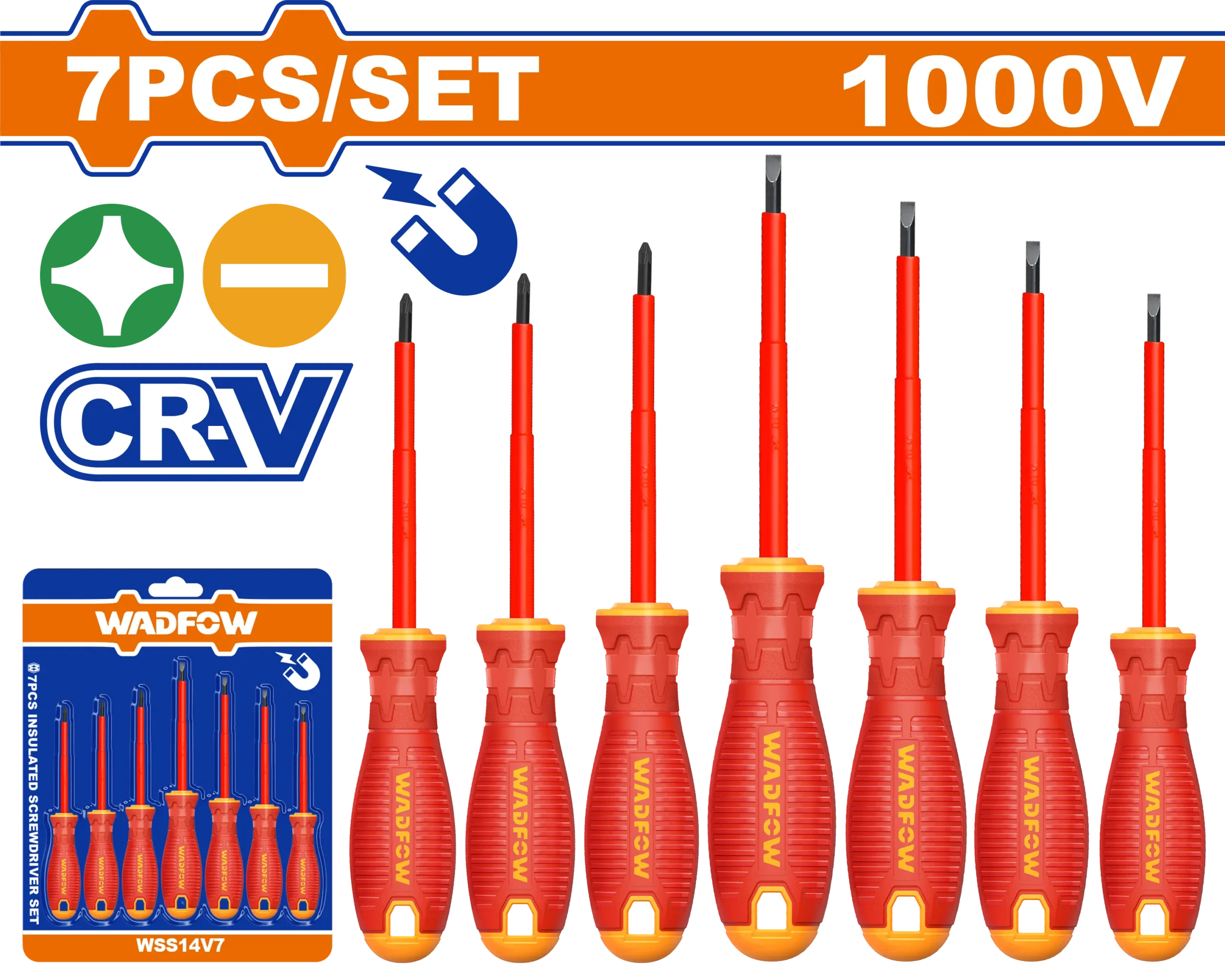 JUEGO DE DESTORNILLADORES AISLADOS 7PCS