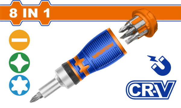 DESTORNILLADOR RATCHET 8 EN 1