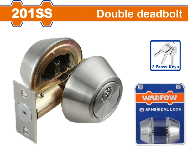 CERRADURA CERROJO ACERO INOXIDABLE NIQUEL SATINADO LLAVE/LLAVE